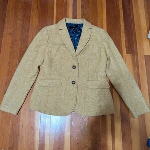 Talbots Wool Blend Herringbone Blazer - Size 6